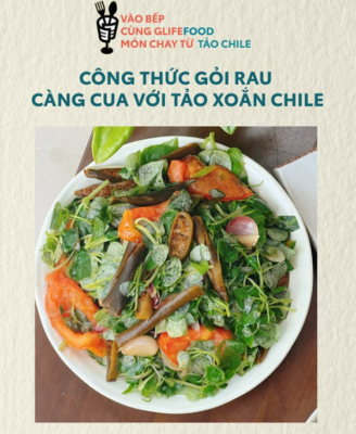 Cách làm gỏi càng cua vs tảo xoắn